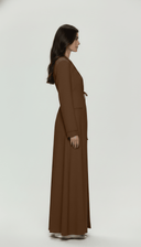 The karima Modern Tie Front Abaya - TAL by The Abaya Lab