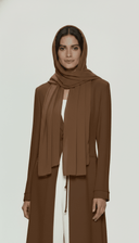 The karima Modern Tie Front Abaya - TAL by The Abaya Lab