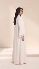 The Khadija Scallop-Trim Abaya with Layered Cuffs - TAL by The Abaya Lab
