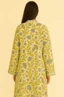 The Khulood Blue Detail Printed Abaya - TAL by The Abaya Lab