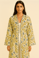 The Khulood Blue Detail Printed Abaya - TAL by The Abaya Lab
