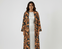 The Laila Burnt Orange Floral Abaya - TAL by The Abaya Lab