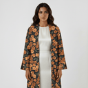 The Laila Burnt Orange Floral Abaya - TAL by The Abaya Lab