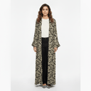 The Lama Black Floral Silk Abaya - TAL by The Abaya Lab