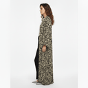 The Lama Black Floral Silk Abaya - TAL by The Abaya Lab