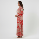 The Lama Red & Pink Floral Abaya - TAL by The Abaya Lab