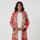 The Lama Red & Pink Floral Abaya - TAL by The Abaya Lab