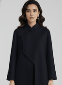 The Lamsah Modern Asymmetric Mandarin Abaya - TAL by The Abaya Lab