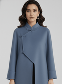 The Lamsah Modern Asymmetric Mandarin Abaya - TAL by The Abaya Lab