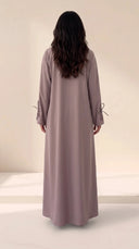 The Lamya Pintuck Front & Tie Cuff Detail Abaya - TAL by The Abaya Lab