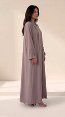 The Lamya Pintuck Front & Tie Cuff Detail Abaya - TAL by The Abaya Lab