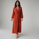 The Lamya Rust Tie - Waist Dress - TAL by The Abaya Lab