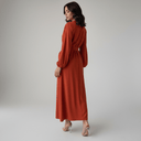 The Lamya Rust Tie - Waist Dress - TAL by The Abaya Lab