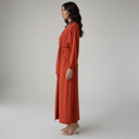 The Lamya Rust Tie - Waist Dress - TAL by The Abaya Lab