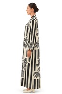 The Lana Palms & Stripes Abaya - TAL by The Abaya Lab
