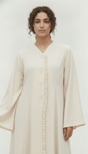 The Lareen Ruffle Trim Front-Open Abaya - TAL by The Abaya Lab