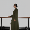 The Latifa Longline Button Detail Abaya - TAL by The Abaya Lab