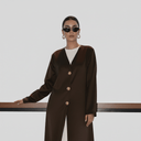 The Latifa Longline Button Detail Abaya - TAL by The Abaya Lab