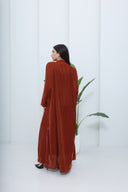 The Latifa Rust Velvet Abaya - TAL by The Abaya Lab