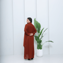 The Latifa Rust Velvet Abaya - TAL by The Abaya Lab