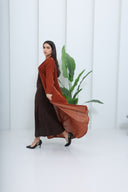 The Latifa Rust Velvet Abaya - TAL by The Abaya Lab