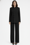 The Latifa Side Closure Mandarin Collar Blazer Set - TAL by The Abaya Lab