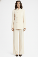 The Latifa Side Closure Mandarin Collar Blazer Set - TAL by The Abaya Lab