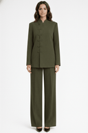 The Latifa Side Closure Mandarin Collar Blazer Set - TAL by The Abaya Lab