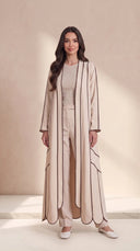 The Layaan Contrast Trim Abaya - TAL by The Abaya Lab