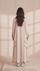 The Layaan Contrast Trim Abaya - TAL by The Abaya Lab