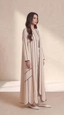 The Layaan Contrast Trim Abaya - TAL by The Abaya Lab