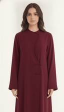 The Layal Braided Trim Pleated Detail Abaya - TAL by The Abaya Lab
