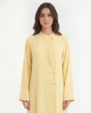 The Layal Braided Trim Pleated Detail Abaya - TAL by The Abaya Lab