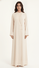 The Layal Braided Trim Pleated Detail Abaya - TAL by The Abaya Lab