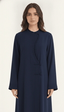 The Layal Braided Trim Pleated Detail Abaya - TAL by The Abaya Lab