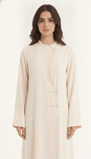 The Layal Braided Trim Pleated Detail Abaya - TAL by The Abaya Lab