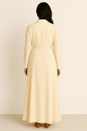 The Layali Side - Tie Wrap Dress – Pearl Edition - The Abaya Lab