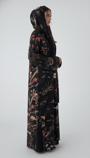 The Layan Pink Detail Floral Abaya - TAL by The Abaya Lab