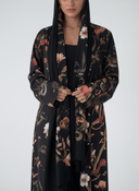 The Layan Pink Detail Floral Abaya - TAL by The Abaya Lab