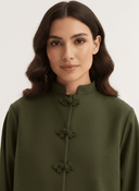 The Layan Relaxed Mandarin - Button Abaya - TAL by The Abaya Lab