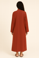 The Layla Burnt Orange Crepe Abaya - TAL by The Abaya Lab