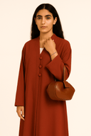 The Layla Burnt Orange Crepe Abaya - TAL by The Abaya Lab