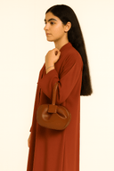 The Layla Burnt Orange Crepe Abaya - TAL by The Abaya Lab