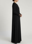The Layla Cutwork Cuff Detail Abaya - TAL by The Abaya Lab
