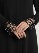 The Layla Cutwork Cuff Detail Abaya - TAL by The Abaya Lab
