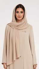 The Leen Minimal Button Detail Mandarin Abaya - TAL by The Abaya Lab