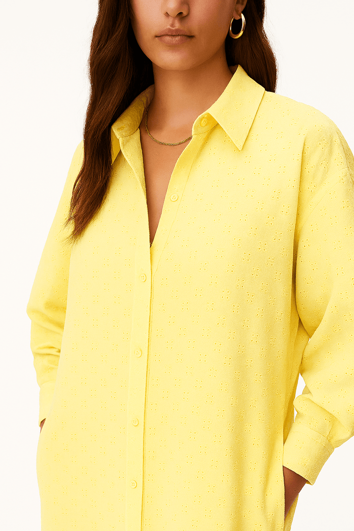 The Lemon Bloom Shirt Dress - TAL by The Abaya Lab