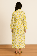The Lemon Linen Wrap Dress - TAL by The Abaya Lab