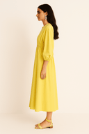 The Lila Drawstring Waist Dress – Lime Edition - The Abaya Lab