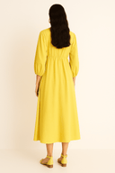 The Lila Drawstring Waist Dress – Lime Edition - The Abaya Lab